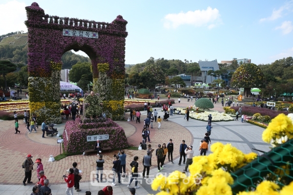 '2019 대한민국 국향대전'이 함평 엑스포공원에서 열리고 있다.(사진제공=함평군청)
