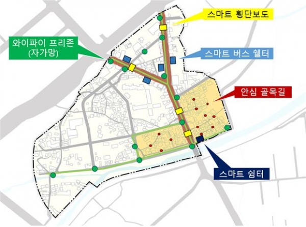 김해 ‘포용과 화합의 무게’ 도시재생사업지 계획도.