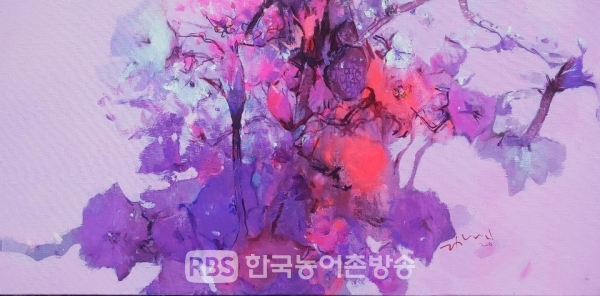 (강승완 개인전 작)=한여름날밤 꿈의정원, 45.5x93cm, Oil on Canvas, 2020