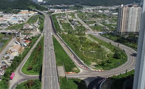 국도58호선 주촌~삼계 구간 10월 4일에 조기 개통한다. (사진제공=경상남도)