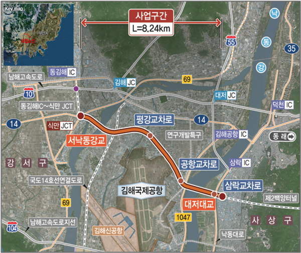 부산 낙동강 ‘대저대교’ 사업구간 (사진제공=부산광역시)